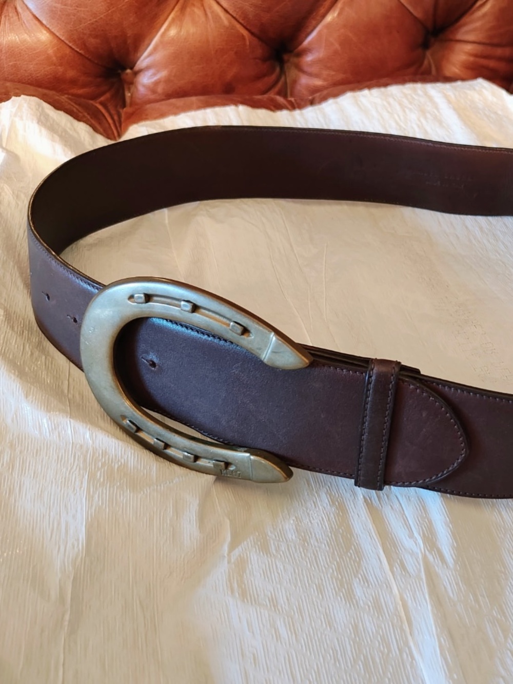 Ralph Lauren Brown leather seize 36